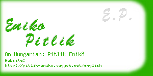 eniko pitlik business card